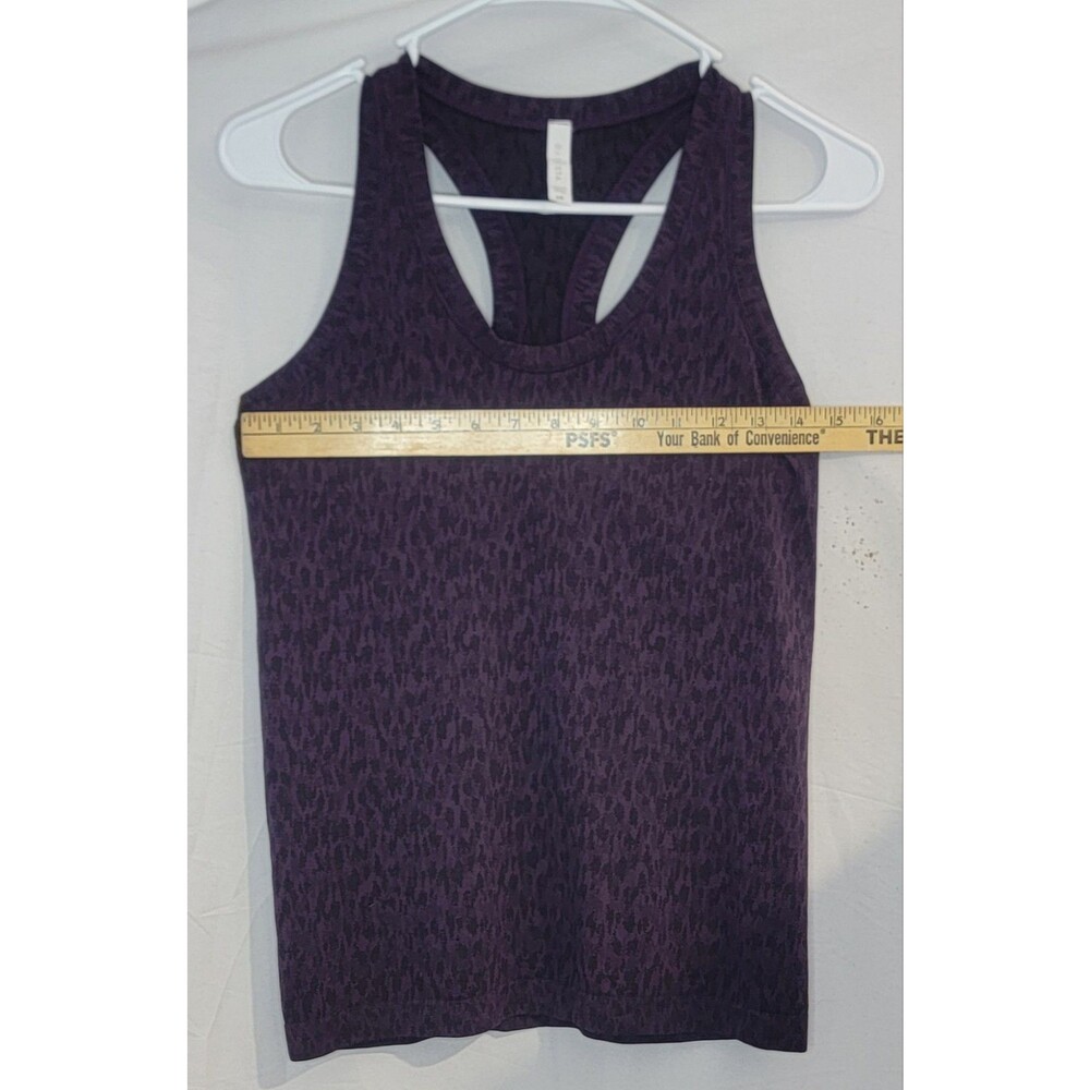Athleta Momentum Womens XS racer back Tank Purple Black Yoga Gym Longer Style - Picture 9 of 10